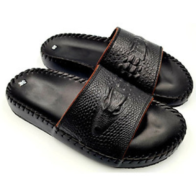 DÉP QUAI NGANG NAM DA BÒ 100%, QUAI CÁ SẤU SẮC NÉT