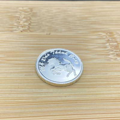Đồng Xu Cạo Gió Đánh Cảm  Bạc Ta Nguyên Chất S99 Mã Đáo Thành Công Loại Nhỏ Đường Kính 2,3cm BẠC HIỂU MINH XDG4