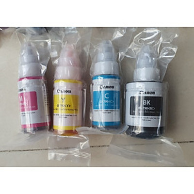 Bộ mực máy in Canon G3010 combo 4 màu đen, xanh, đỏ, vàng 