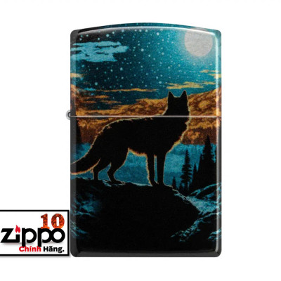 Bật lửa Zippo 46252 Moonlight Wolf Design - Chính hãng 100%