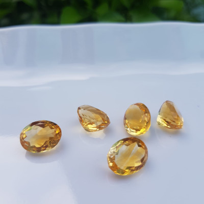 Mặt Nhẫn Oval Màu Vàng Đẹp như hoa  Đá Citrine tự nhiên  Size hạt 13mm x 9,8mm x 7mm ạ