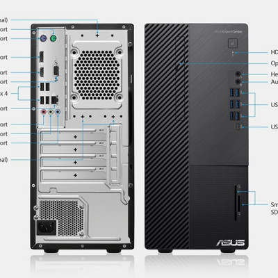 PC Asus D700MC (i3-10105/8GB/256GB SSD/UMA/ax+BT/KB/M/Win 11/Đen/2YW_D700MC-310105016W) - Hàng Chính Hãng