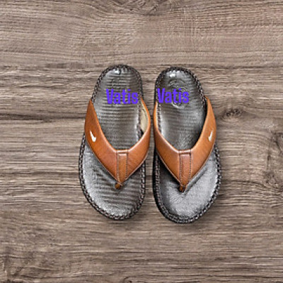 DÉP KẸP CHẤT LIỆU DA BÒ VATIS V17063