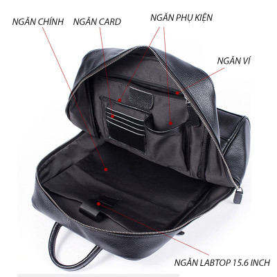 Balo nam DA BÒ THẬT, balo laptop phong cách mới – BEE GEE BLND9059