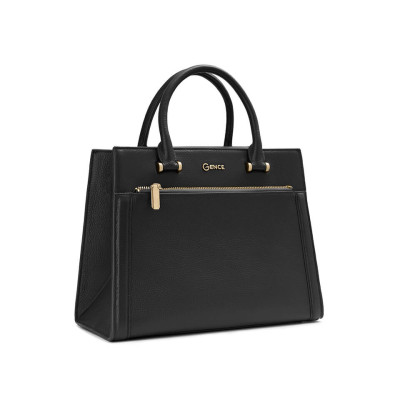 Túi xách nữ công sở Gence da bò Mill TX15 Black