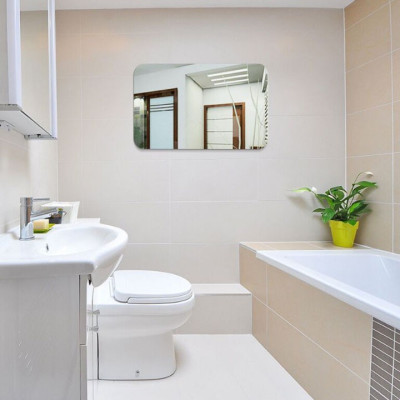 Gương Dán Tường Hình Chữ Nhật Soi Toàn Thân Gương Nhà Tắm Phòng Khách 3D Siêu Rõ Nét Kích Thước 42 x 27cm