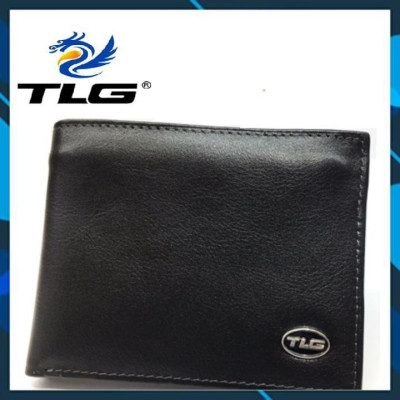 Ví nam da thật Đồ Da Thành Long TLG 204057 (đen-ngang)