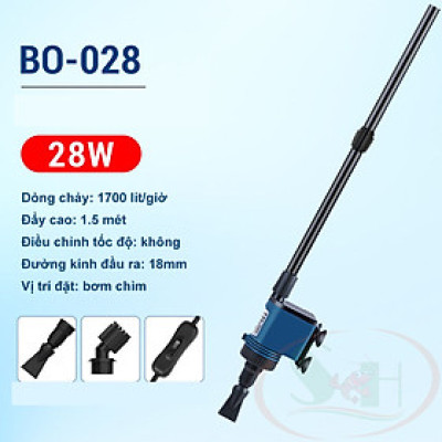 Hút phân cặn Sobo Multifunction Clean Pump BO 028 / 058 / 078 bơm chìm thay nước bể cá tép thủy sinh