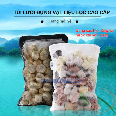 Bộ 6 Túi đựng vật liệu lọc hồ cá SIZE TO 37 x 29cm cao cấp, dùng trong hệ thống lọc tràn hồ thủy sinh