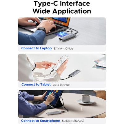 Hộp đựng ổ cứng SSD ORICO M.2 NVME TypeC - Tốc độ 10Gbps ORICO AXM2-G2-V1-GY-BP - Hàng Chính Hãng