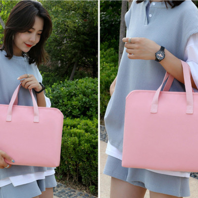 Túi xách chống sốc cho máy tính, macbook, laptop chống nước, siêu nhiều ngăn màu tím - HỒNG - 14 INCH