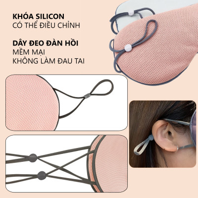 Bịt Mắt Ngủ Mặt Nạ Che Mắt Chống Chói 2 Mặt Ấm Mát Thoáng Khí