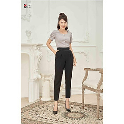 Áo Sơ mi kẻ caro cổ vuông, tay bồng Tri