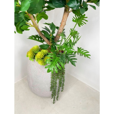 Cây hoa trà mi giả - Size 100cm đến 160cm - Cây giả, hoa lụa Decor trang trí nhà cửa