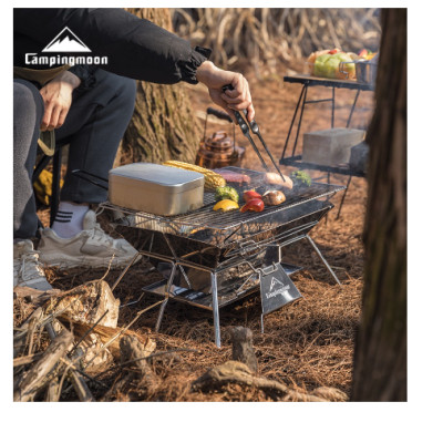 Bếp nướng than hoa gấp gọn cho 5-8 người Campingmoon MT-3