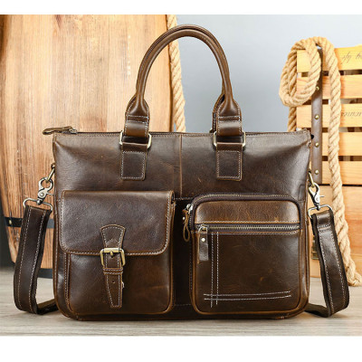 Cặp công sở nam da thật vừa laptop 15inch BHM5032