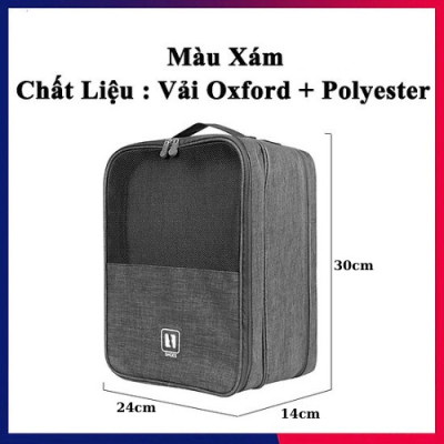 Túi đựng giày dép du lịch 3 ngăn chống nước,Có thể cố định trên vali,Không gian bên trong rộng rãi - Hàng chính hãng