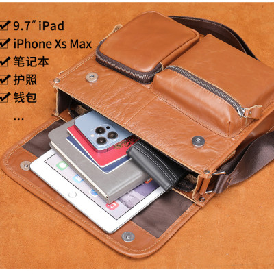 Túi đeo chéo nam DA BÒ THẬT phong cách mới - BEE GEE DCN9296