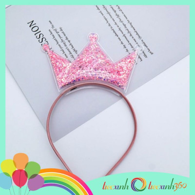 Băng đô cài tóc vương miện nhiều màu