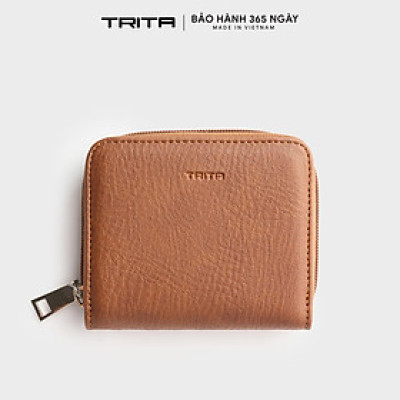 Ví Trita ( Thời trang nữ dáng ngắn cầm tay phối khóa kéo - Ví da RV84 )