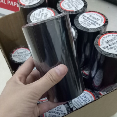 [Set 5 cuộn] Ribbon mực in mã vạch Wax Resin 110mmx300m - Hàng Nhập Khẩu