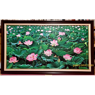 TRANH VẼ SƠN DẦU - HOA SEN