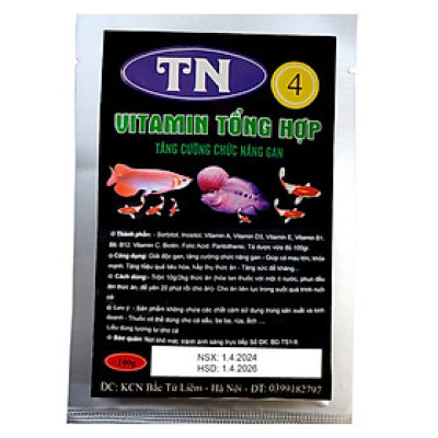 Bột Vitamin tổng hợp 50Gr cho tôm cua cá, hải sản, ếch rùa, lươn, cá sấu ...  bổ sung khoáng chất, tăng đề kháng khi thời tiết thay đổi, môi trường sống mới... 