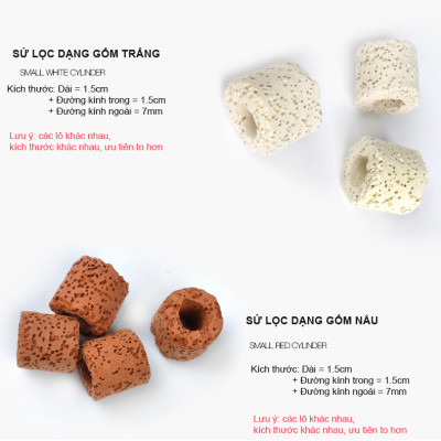 Sứ Lọc Hồ Cá 2.5/3KG vật liệu lọc nước bể cá cảnh, hồ thủy sinh cao cấp 