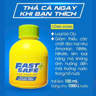 Khử nước mới Extrabio Fast Safe xử lý độc bể mới thả cá tép an toàn