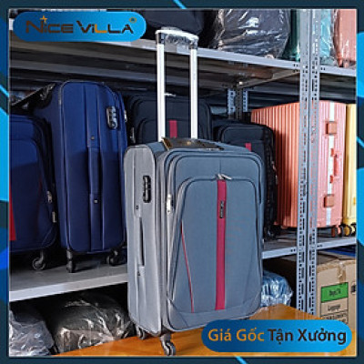 Vali vải 3 size 20 inch, 24 inch, 28 inch Với Khóa Kéo Mở Rộng 3cm Thẻ Tên Phía Sau