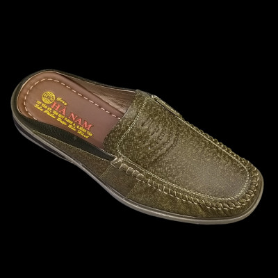 Dép Bít Mũi Nam TiTi ĐÔ Da Bò Thật Cao Cấp GSB20100