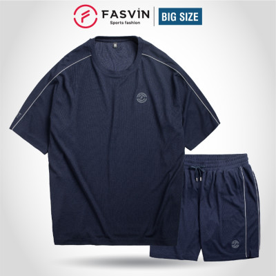 Bộ quần áo nam Bigsize từ 80 đến 100kg Fasvin chất vải tổ ong mềm co giãn thoải mái AT25206