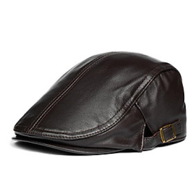 Mũ beret nam - Nón bê rê nam da cừu cao cấp BHY1965 đủ size, dễ điều chỉnh độ rộng