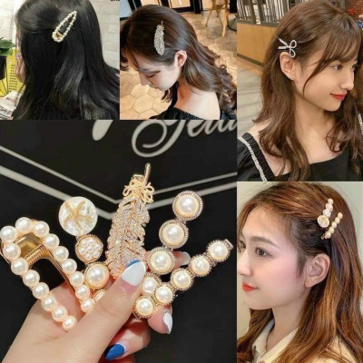 Combo kẹp tóc 5-6 món cao cấp , thiết kế độc lạ , kim loại đính hạt , tạo hình tinh xảo ,phù hợp cho bạn gái đi chơi , đi dự tiệc 