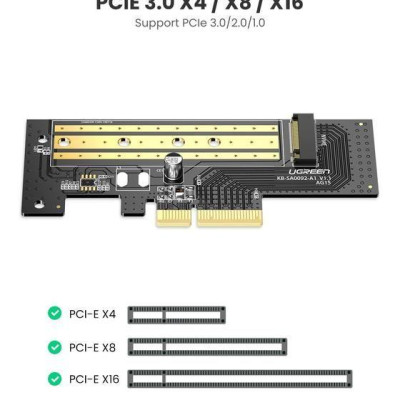 Ugreen UG70503CM302TK M.2 NVME card chuyển ra PCle 3.0 4X Express - HÀNG CHÍNH HÃNG
