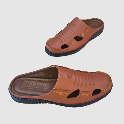 Dép Bít Mũi Nam HÀ NAM Da Bò Thật Cao Cấp GSB20118