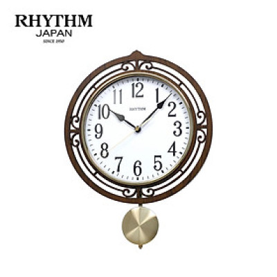 Đồng hồ treo tường Nhật Bản Rhythm CMP542NR06 Kt 28.5 x 38.0 x 5.5cm, 620g Vỏ gỗ. Dùng Pin.
