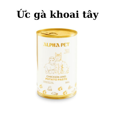 PATE ALPHA PET CHO CHÓ MÈO TỪ 1 THÁNG TUỔI LON 400GRAM
