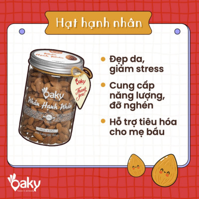Hạt Hạnh Nhân Oaky 250g (Size Nhỏ) - Nhập Khẩu Mỹ, Ăn Vặt Healthy, Giàu Dinh Dưỡng Tự Nhiên