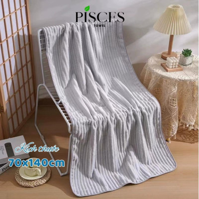 Khăn Tắm Lớn PISCES TOWEL 70x140cm Mềm Mại Thấm Hút Mồ Hôi, Khăn Gia Đình Thể Thao Tập Yoga Gym