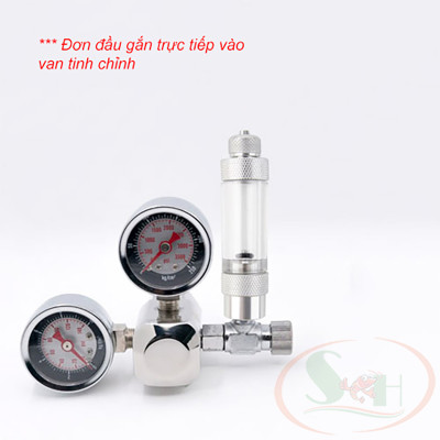 Đếm giọt co2 Mufan Wyin Bubble Counter tích hợp bù nước van một chiều bể thủy sinh cá tép cảnh