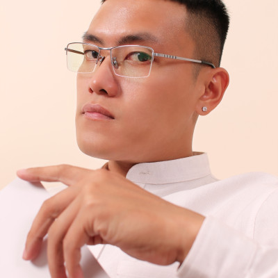 Gọng kính titanium thời trang nam siêu nhẹ siêu bền OURESS sw10001