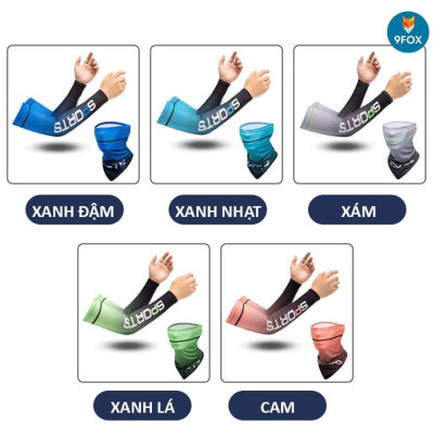 Combo Khăn ống cổ và găng tay chống nắng chống lạnh vải thun thoáng mát thích hợp cả nam và nữ UPF50+ Đen Cấp