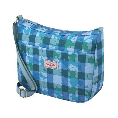 Cath Kidston túi đeo chéo họa tiết Flower Power (Flower Power Gingham Recycled Zip Messenger Bag)