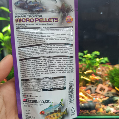 Thức ăn Hikari Tropical Micro Pellets dành cho cá thủy sinh nhỏ- cám hikari tăng màu cho cá nhỏ-cá nhiệt đới - shopleo