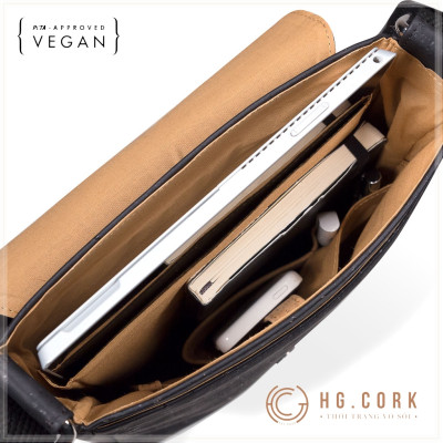 Túi Đựng Laptop Tài Liệu Cao cấp BRIEFCASE MEDIUM - HGcork Corkor CK265 – Vật liệu da cork thực vật thuần chay, chống cháy,chống mốc – Sản xuất tại Bồ Đào Nha