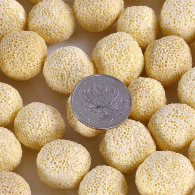 500GR Sứ Lọc Viên Bi Tròn Vàng vật liệu lọc nước hồ bể cá cảnh siêu sạch 