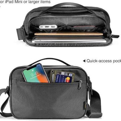 TÚI ĐEO CHÉO ĐA NĂNG TOMTOC (USA) CROSSBODY FOR TECH ACCESSORIES AND IPAD MINI 7.9INCH