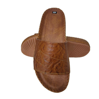 Dép Nam Quai Ngang Da Bò Thật TiTi ĐÔ Cao Cấp DNA2178d