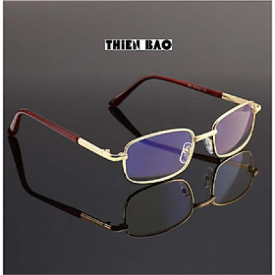 Kính lão thị, viễn thị toàn viền, kim loại NAM NỮ VÀNG GOLD PUMA02 tròng phản quang  chống mỏi chuẩn độ cao cấp